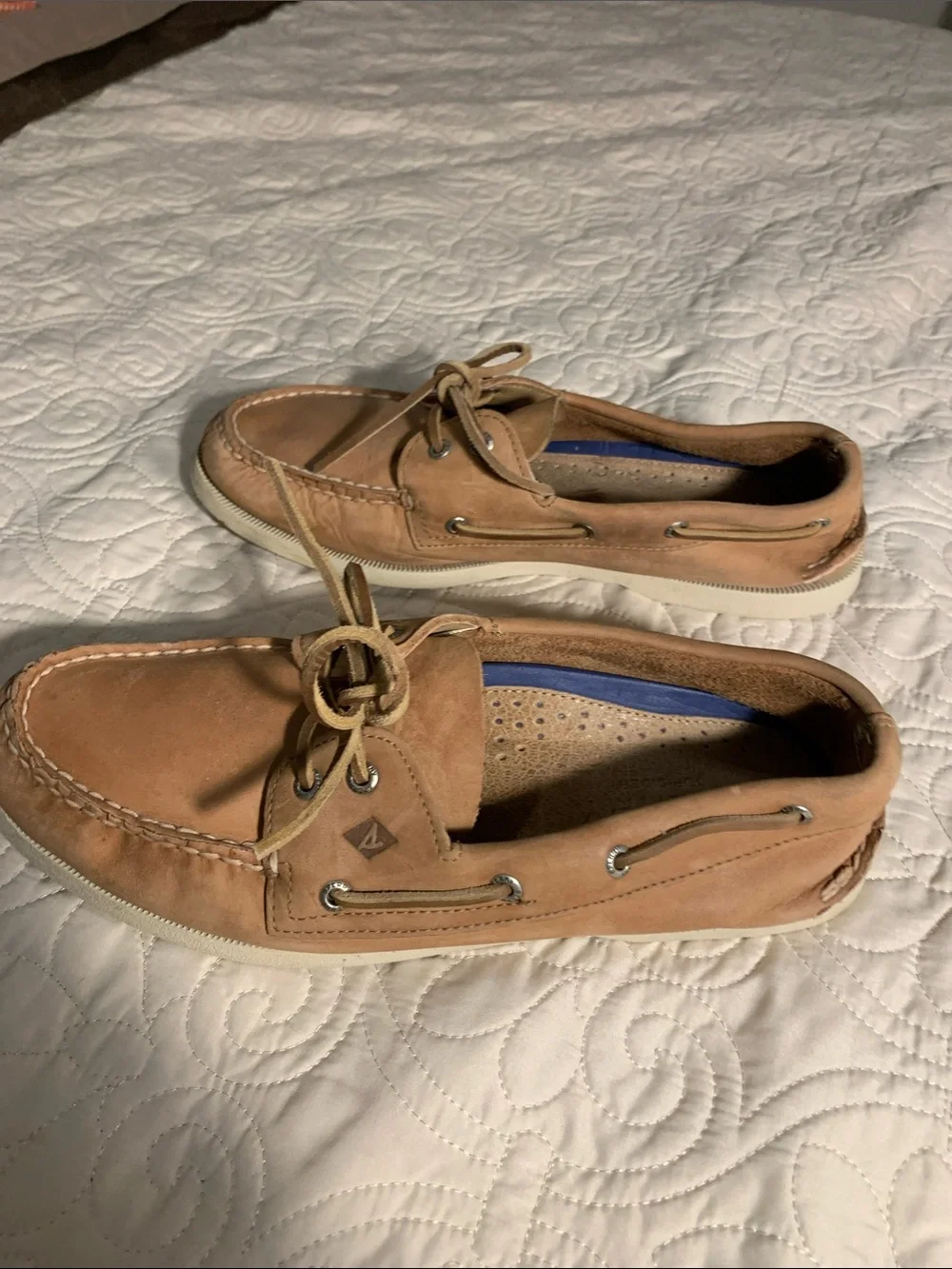 Men's Sperry Tan Leather Boat Shoes size 11.5
